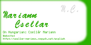 mariann csellar business card